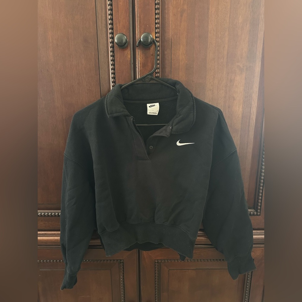Nike Black Hoodie with White Logo